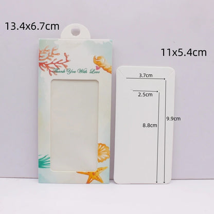 50PCS Marble Pattern Jewelry Display Boxes – DIY Window Gift Boxes with Hanger for Wedding & Thank You Gifts