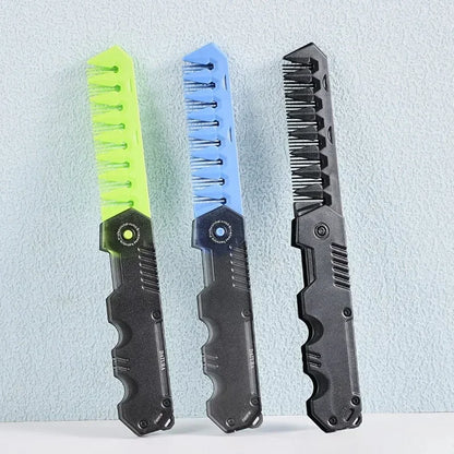 Portable Pocket Hair Comb for Men - Folding Wide Tooth Beard Styling Comb for Hair Care, Grooming & Barber Use