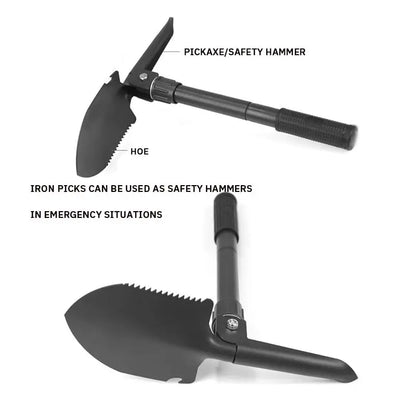 Outdoor Multifunctional Engineer Shovel: Military-Grade Folding Shovel for Camping, Fishing and Vehicle Use