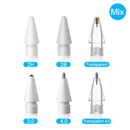 Apple Pencil Replacement Tip | Nib for 1st & 2nd Generation, 2H/2B 4.0 Transparent