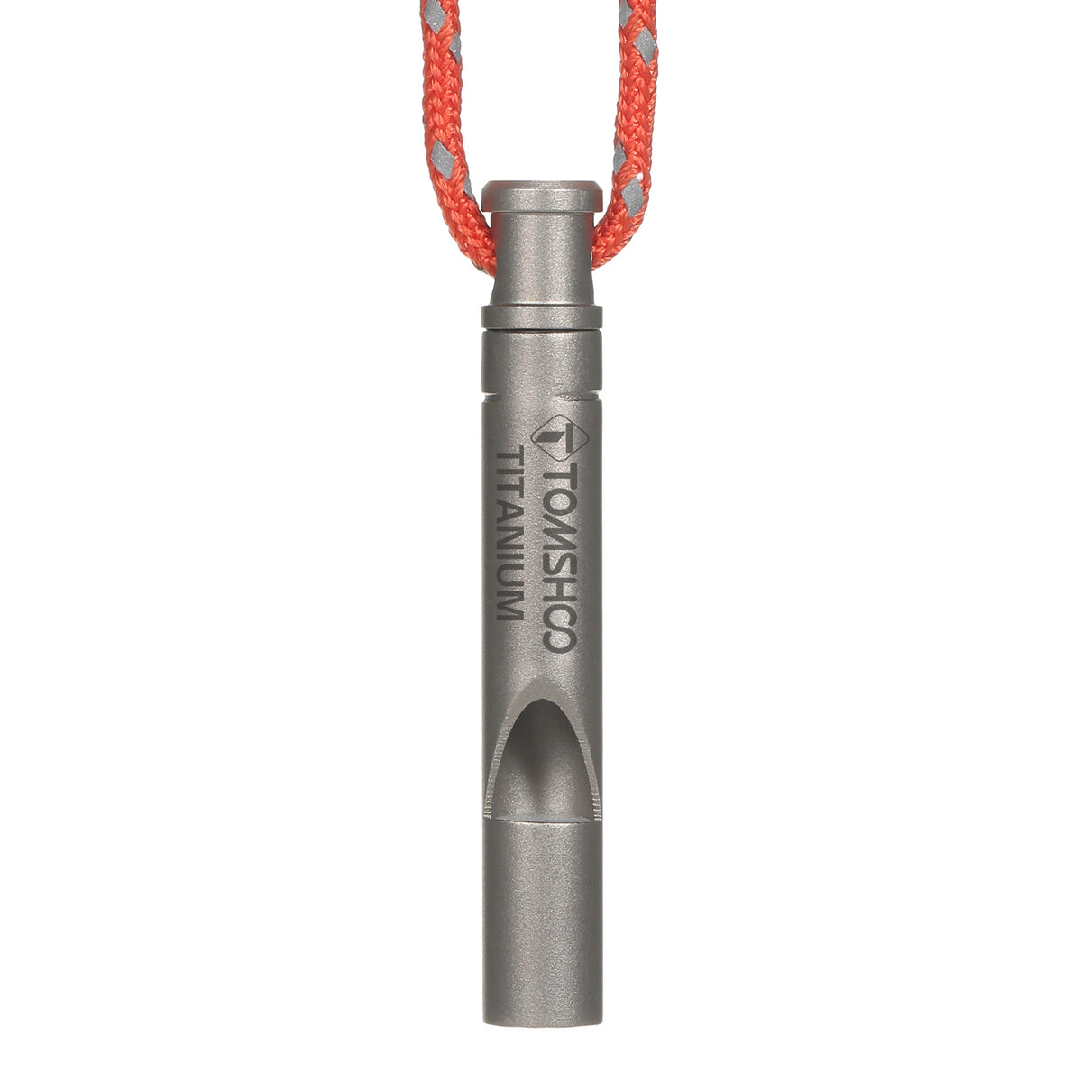 TOMSHOO Titanium Emergency Whistle - Lightweight Outdoor Survival Whistle with Cord for Camping, Hiking & Exploring