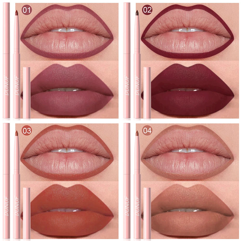 6pcs Waterproof Lip Liner Pen Set – Long-Lasting, Non-Fading, Easy Coloring Lip Gloss Makeup Set