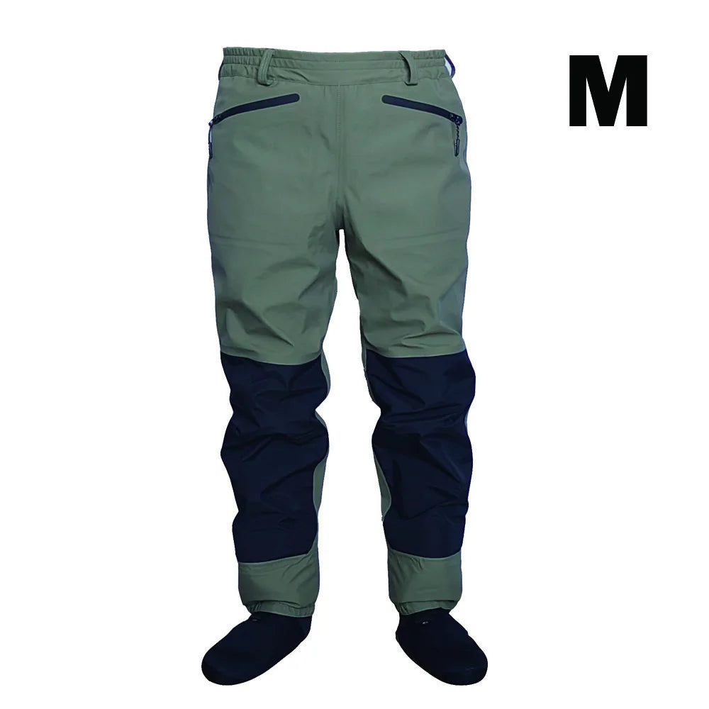 3 Layer Breathable Waterproof Fly Fishing Waist Waders – Stockingfoot High Pant Waders for Duck Hunting & Wading