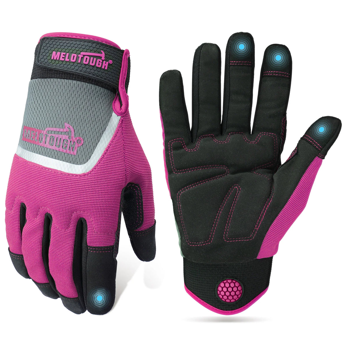 Heavy-Duty Work Gloves - Breathable Touchscreen Mechanic, Gardening & Warehouse Gloves for Men & Women