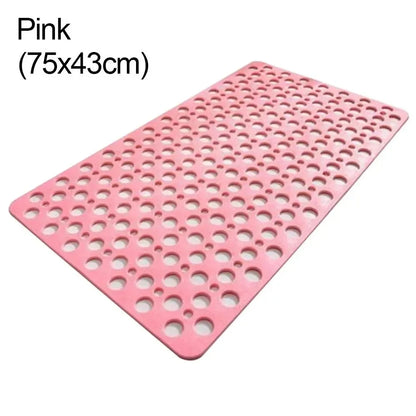Non-Slip Bath Mat with Drain Holes – Easy Clean Bathtub Mat with Suction Cups for Bathroom Safety