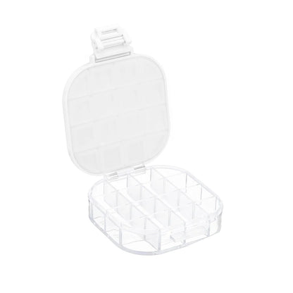 16-Well Transparent Paint Storage Box — Airtight Moisture-Proof Container & Foldable Painting Palette