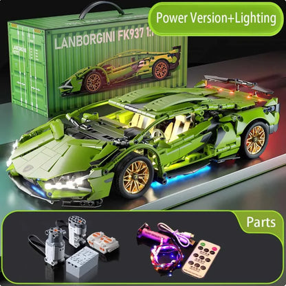 MOC Technical Car Roadster – Remote Control Super Speed Racing Sports Vehicle Building Blocks for Kids