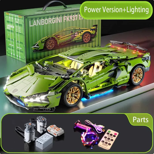 MOC Technical Car Roadster – Remote Control Super Speed Racing Sports Vehicle Building Blocks for Kids