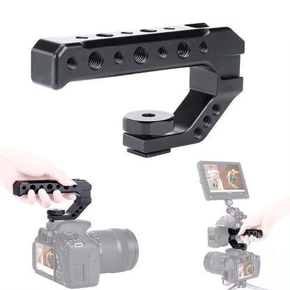 Top Handle Grip for DSLR & Mirrorless Camera – Handheld Stabilizer with Cold Shoe Mount Compatible with SmallRig Camera Rig Accessories