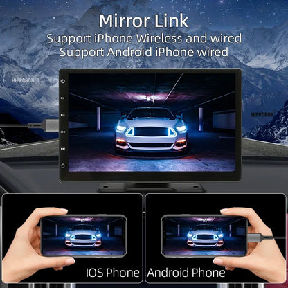 9-Inch Car Radio Multimedia Player — IPS Touch Screen with CarPlay, Android Auto, Bluetooth, AUX & MirrorLink Universal