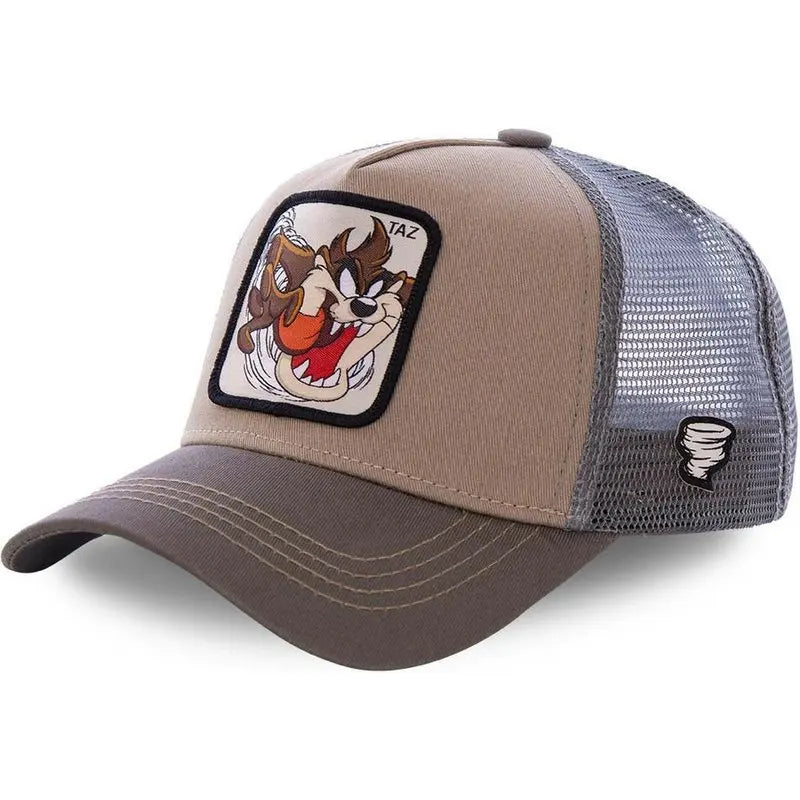 Anime Bunny TAZ DUCK Snapback Cap – Cotton Baseball Hat for Men & Women, Hip Hop Dad Mesh Trucker Cap