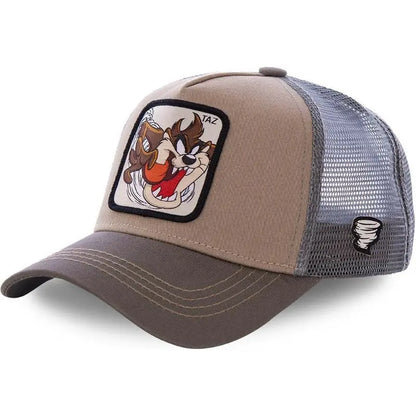 Anime Bunny TAZ DUCK Snapback Cap – Cotton Baseball Hat for Men & Women, Hip Hop Dad Mesh Trucker Cap