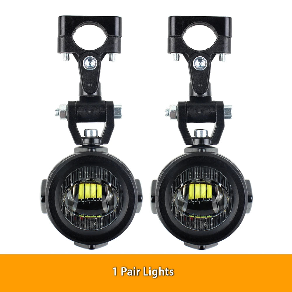 40W Motorcycle Auxiliary Fog Lights - Upgrade 6000K Bright LED Driving Lamps for BMW R1200GS F800GS F700GS F650 K1600