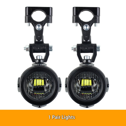 40W Motorcycle Auxiliary Fog Lights - Upgrade 6000K Bright LED Driving Lamps for BMW R1200GS F800GS F700GS F650 K1600