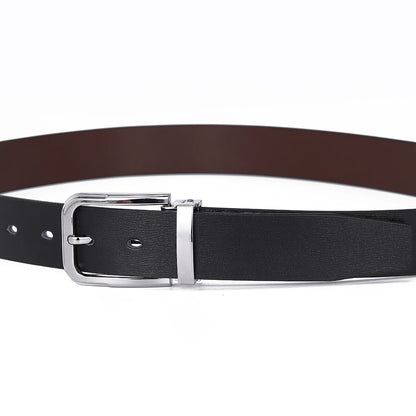 Men’s Pin Buckle Cowskin Leather Belt – High-Quality Designer Waist Strap, Luxury Fashion Accessory