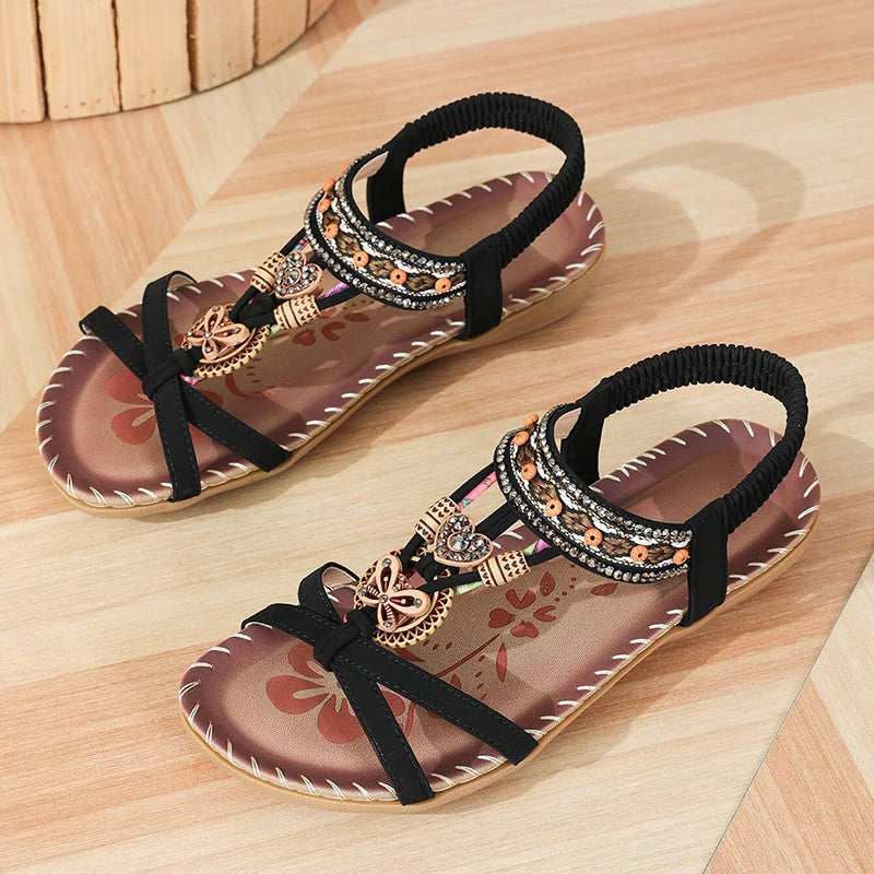 Women’s Summer Casual Sandals - Comfortable Walking Beach Shoes Outdoor Party Footwear for Ladies