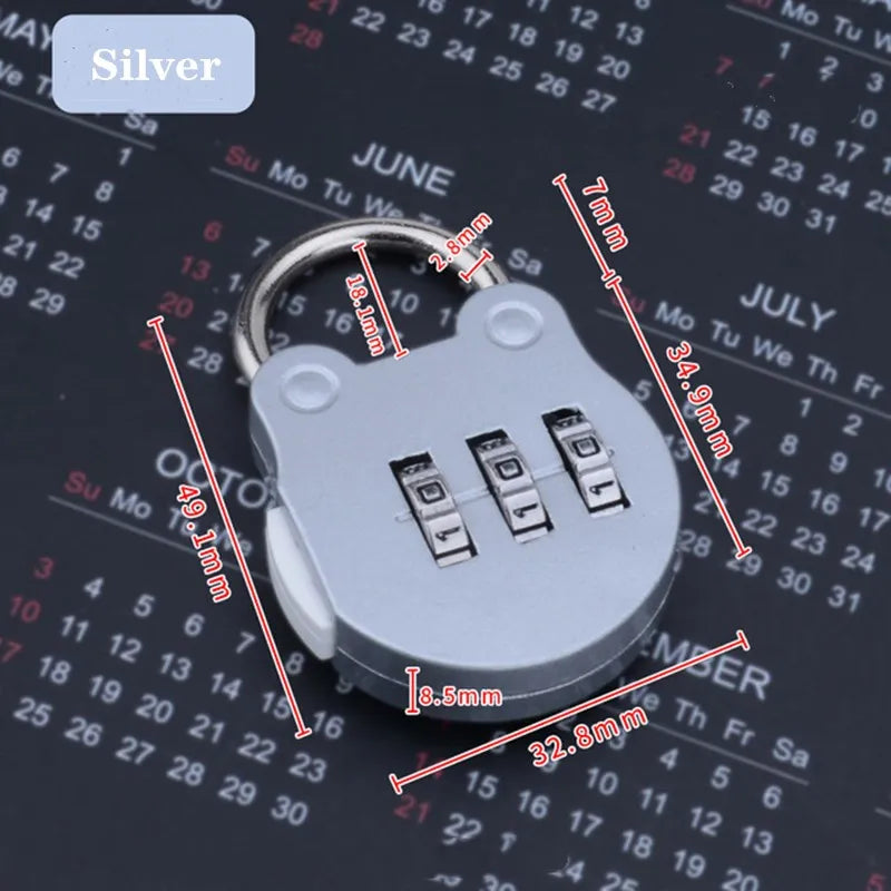 KK&FING 3-Digit Combination Padlock – Luggage, Gym Locker, and Drawer Safe Lock for Travel and Security
