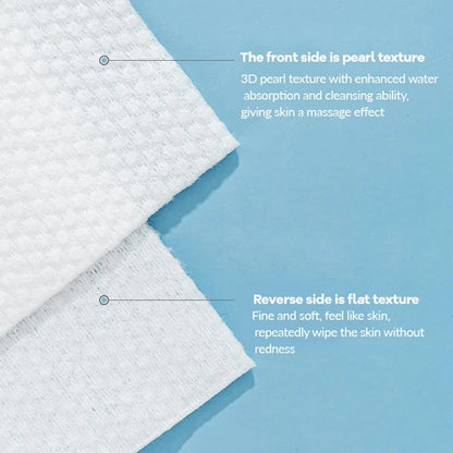 100-Count Disposable Face Towels - Soft Thick Cotton Dry Wipes for Makeup Removal & Facial Cleansing