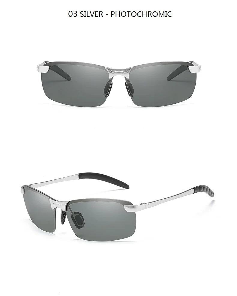 Photochromic Polarized Sunglasses for Men – Color-Changing Driving Glasses for Day & Night Vision