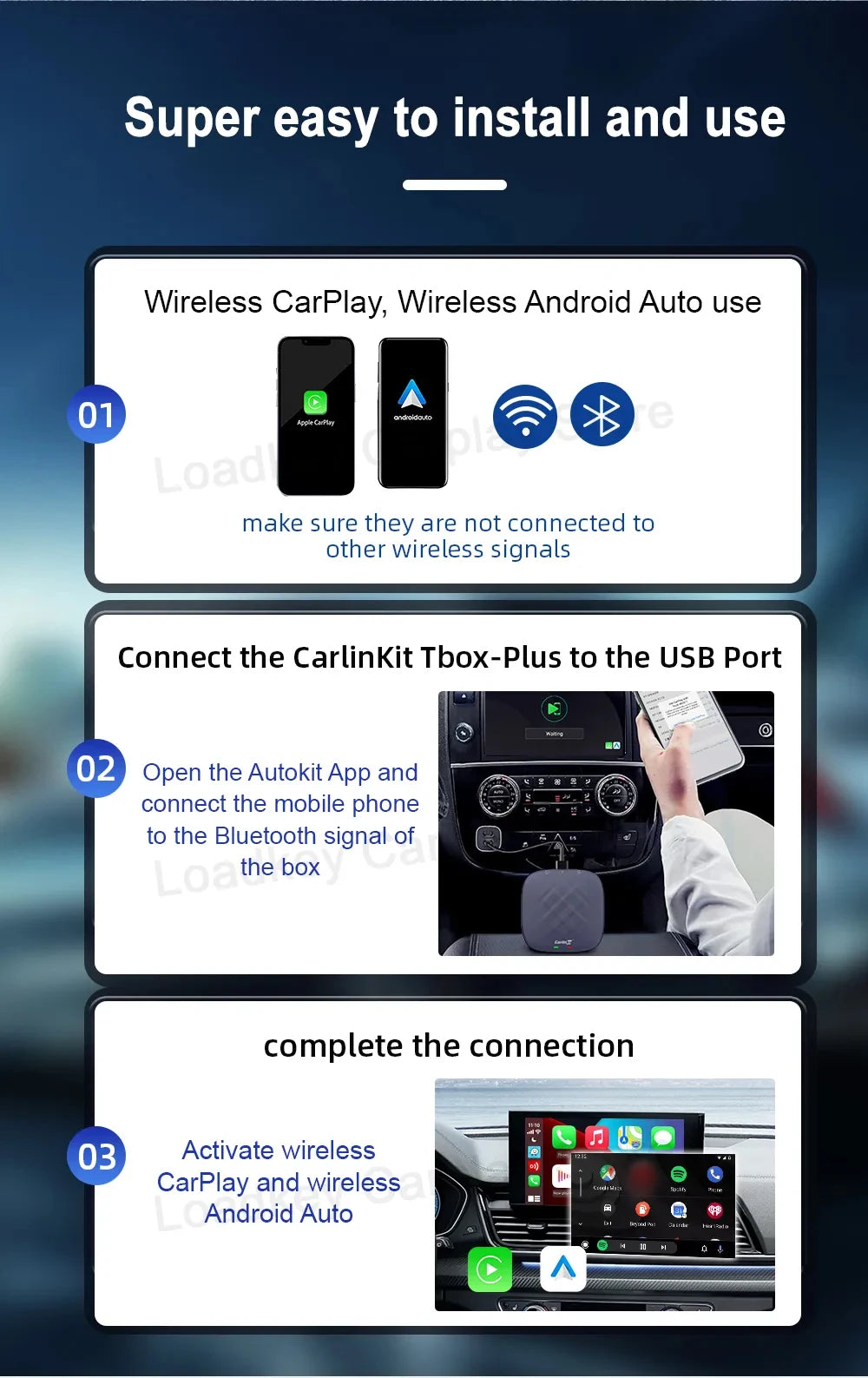 Carlinkit CarPlay AI Box — Qualcomm 6125 8-Core, Android 13, Wireless & Wired CarPlay, Android Auto for OEM Cars
