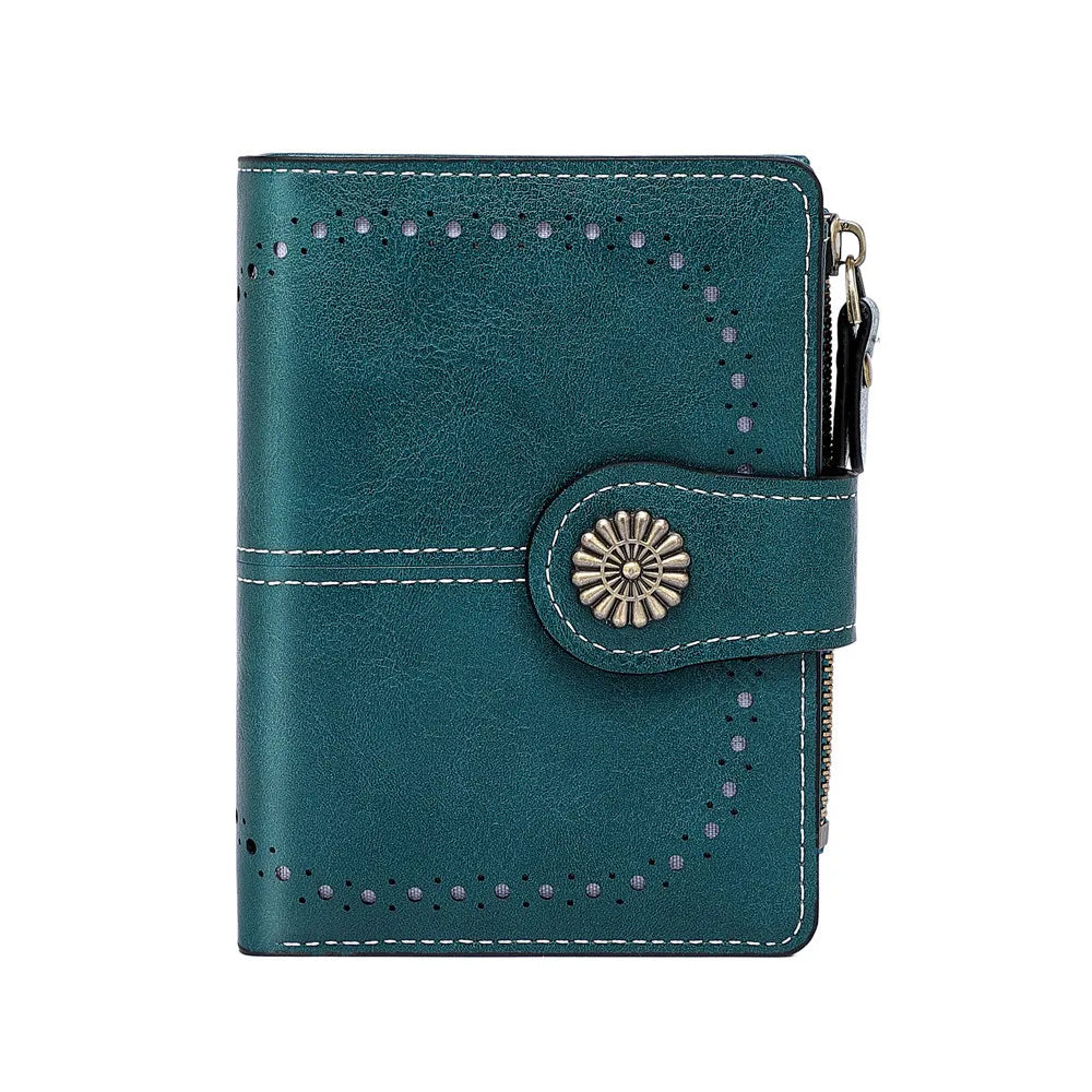 Women’s Short PU Wallet – Simple Plain Clutch, Casual Trendy Card Holder & Multifunctional Coin Bag for Daily Use