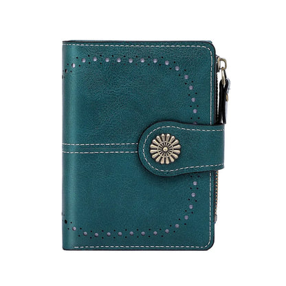 Women’s Short PU Wallet – Simple Plain Clutch, Casual Trendy Card Holder & Multifunctional Coin Bag for Daily Use