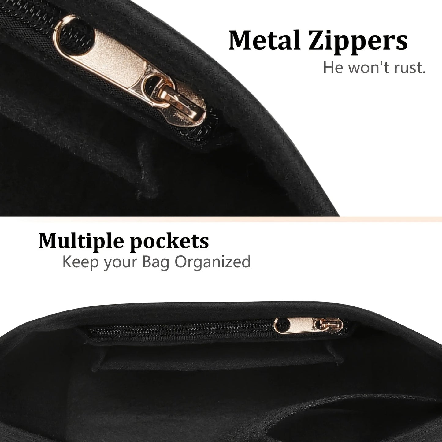 Felt Insert Bag for Longchamp Handbag - Portable Makeup & Purse Organizer Liner for Travel