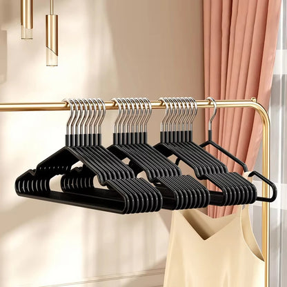 10pcs Metal No-Slip Clothes Hangers – Durable Space-Saving Bedroom Organizers
