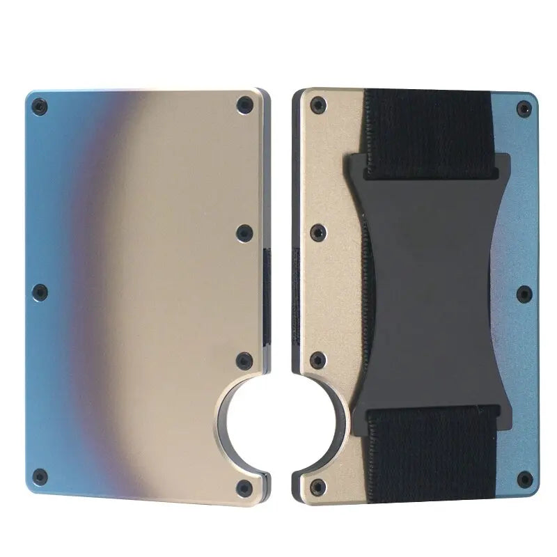 RFID Blocking Metal Wallet – Slim Aluminum Credit Card Holder & Money Clip for Business and ID, 2024 All Colors
