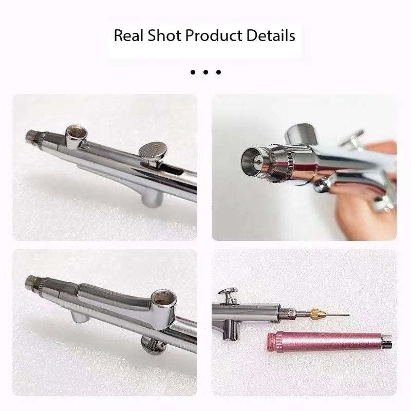 Portable Single-Action Airbrush Spray Gun — 0.3mm Nozzle Pen for Model, Cake, Nail, Car Painting & Beauty Inkjet