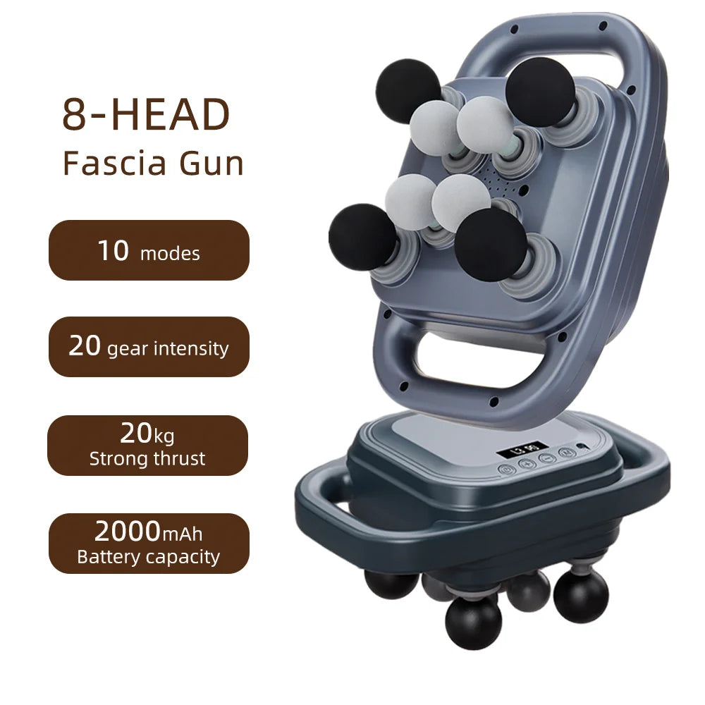 16-Head Fascia Massage Gun – High-Frequency Vibration Body Massager for Back, Waist, Neck, and Shoulders, Muscle Relief