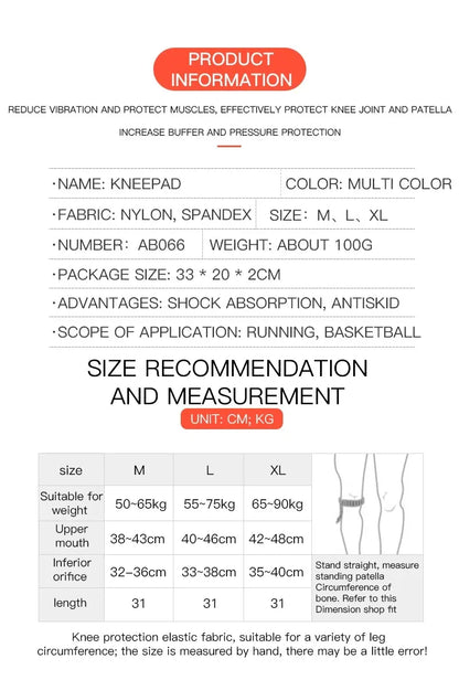 Silicone Knee Brace Compression Sleeve – Patella Support Knee Pads for Running & Sports