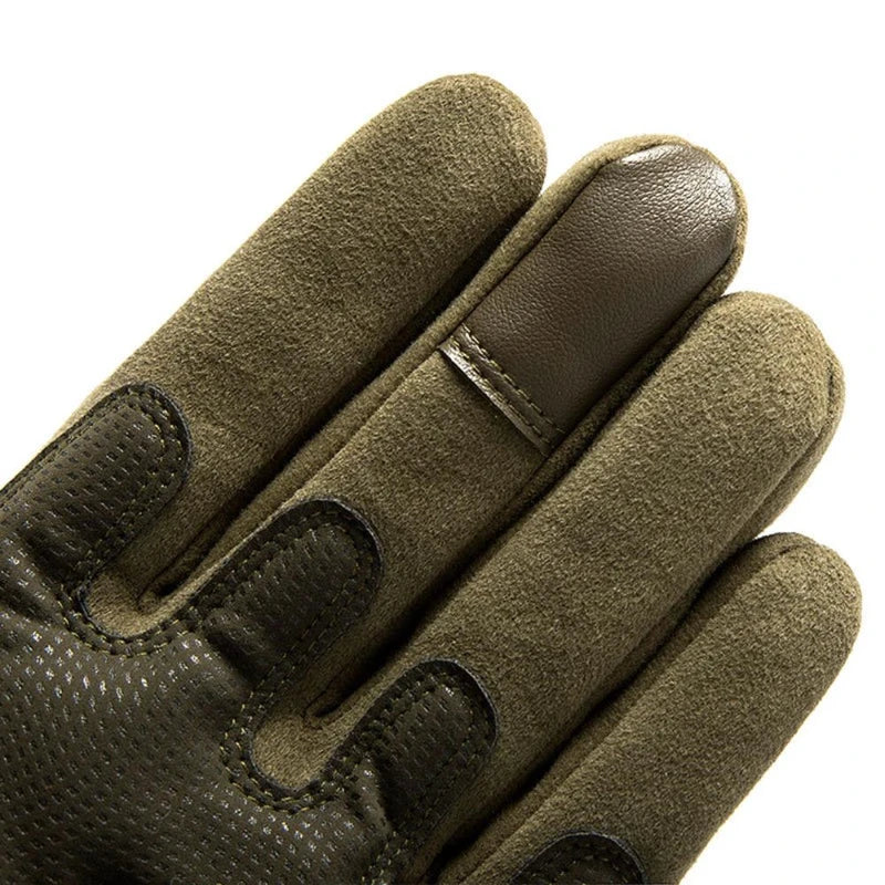 Moto Men’s Full Finger Motorcycle Gloves – Black Touchscreen Motorbike & Motocross Riding Protective Gear