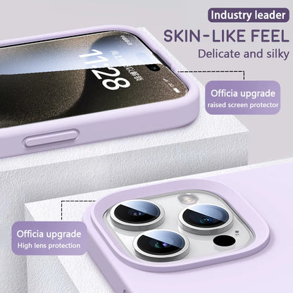 Original Liquid Silicone iPhone Case - Shockproof Soft Back Cover for iPhone 15, 14, 13, 12, 11 Pro Max & More