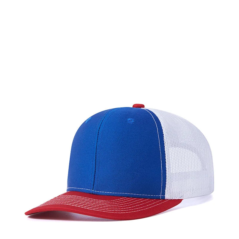 Custom Logo Snapback Hat - Embroidered Mesh Sports Cap for Men & Women, Adjustable Baseball Cap