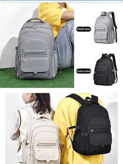 Multi-Layer Waterproof Oxford Backpack - Large Capacity, Stylish Commuter and Student Bag for Out-of-Town Travel