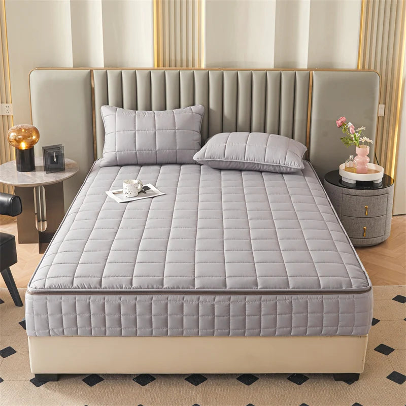 All-Inclusive Zipper Mattress Cover - Thick Quilted Fitted Mattress Protector Pad with Customized Sizes