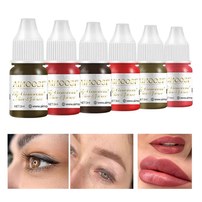 Top Tattoo Microblading Paint Ink: New 3ml Pigment for Semi-Permanent Body Art - Eyebrows, Eyeliner, Lips Tint Makeup Supplies
