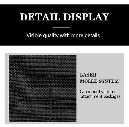 New 6094 Combat Vest – Quick Detachable Light Laser Cut Tactical Gear, Black Airsoft Carrier for Combat Equipment