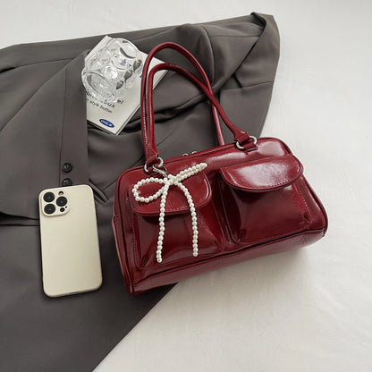 Fashionable Underarm Bow Pillow Bag for Women – 2024 Korean Edition Simple Trendy Shoulder Bag