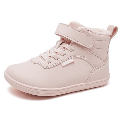 HOBIBEAR Kids Winter Shoes – Wide Toe Box Faux Fur Lined Ankle Sneakers for Boys & Girls