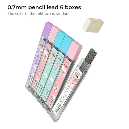 Cute Pastel Mechanical Pencil Set - 0.5mm & 0.7mm Writing, Drawing & Sketching Pencils