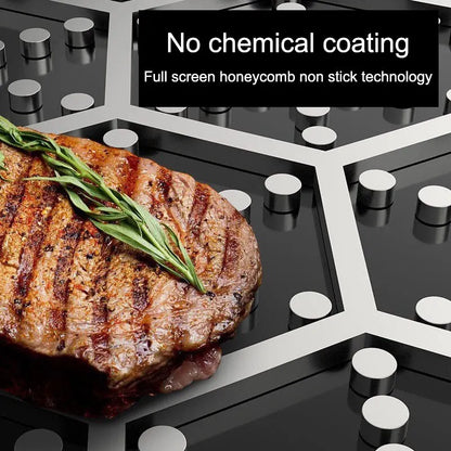 Tri-Ply 316 Stainless Steel Frying Pan – Double-Sided Honeycomb Wok Skillet for All Stoves