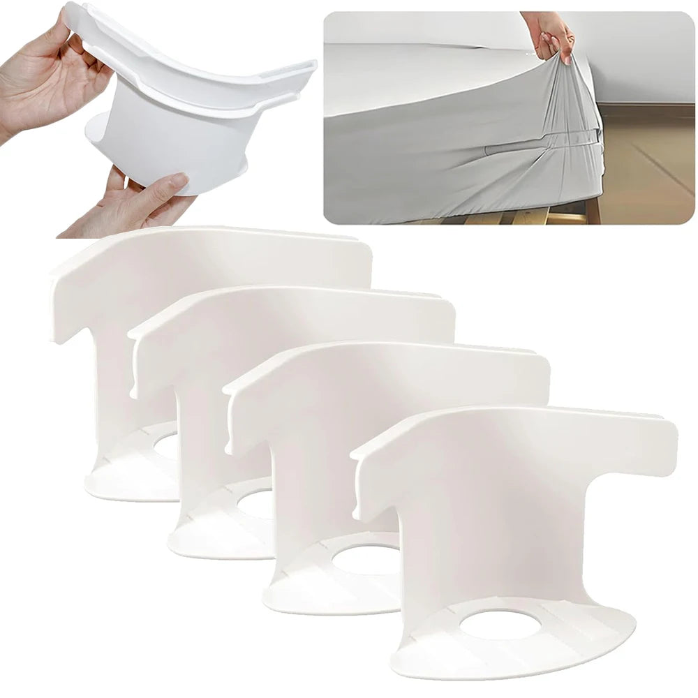 Universal Bedsheet Corner Clips – Invisible Tighteners with Heavy-Duty Mattress Straps and Sheet Lock Holders