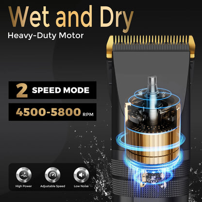 Sejoy Professional Hair Clippers for Men – Cordless Barber Clipper & Rechargeable Beard Trimmer