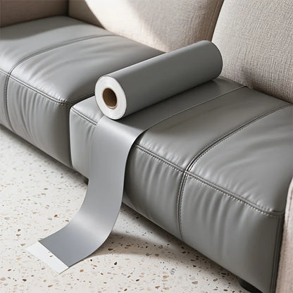 Large PU Leather Repair Patch Roll - Self-Adhesive Faux Leather Repair Tape for Sofa, Car & EV Seats