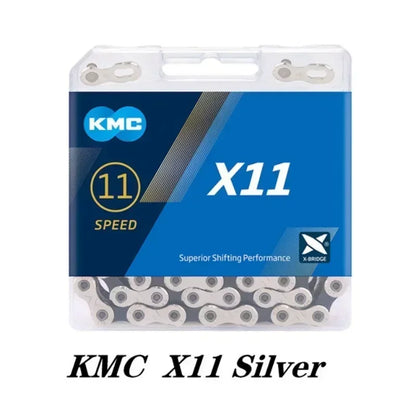 KMC X8 X9 X10 X11 X12 Bicycle Chain – 8v, 9v, 10v, 11v, 12v, 118L/126L, Road/MTB Chain with Quick-Link for SHIMANO SRAM Crankset