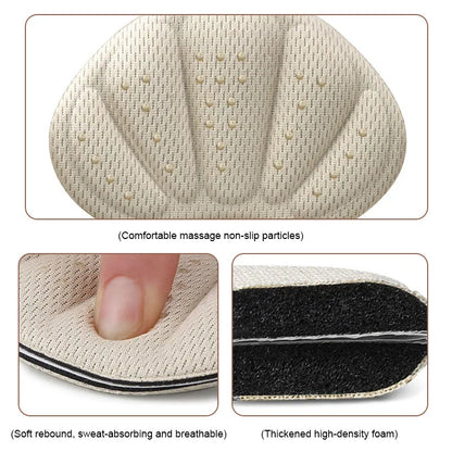 Heel Stickers Sneakers - Pain Relief Shoe Size Reducer Pads, Half Cushion Inserts for Heel Protection, T-Shaped Foot Care Pad