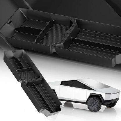 NEVERLAND Cup Holder Console Organizer for Tesla Cybertruck – Lower Center Storage Tray & Floor Organizer Interior Accessory