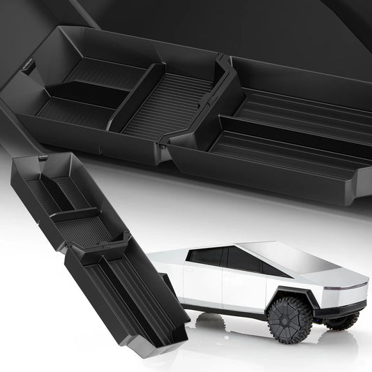 NEVERLAND Cup Holder Console Organizer for Tesla Cybertruck – Lower Center Storage Tray & Floor Organizer Interior Accessory